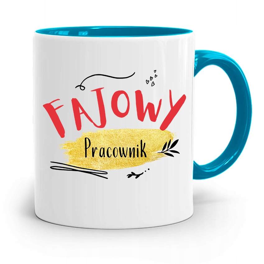 Pracownika Kubek Błękitny Fajowy Pracownik Z Nadrukiem Ze Zdjęciem