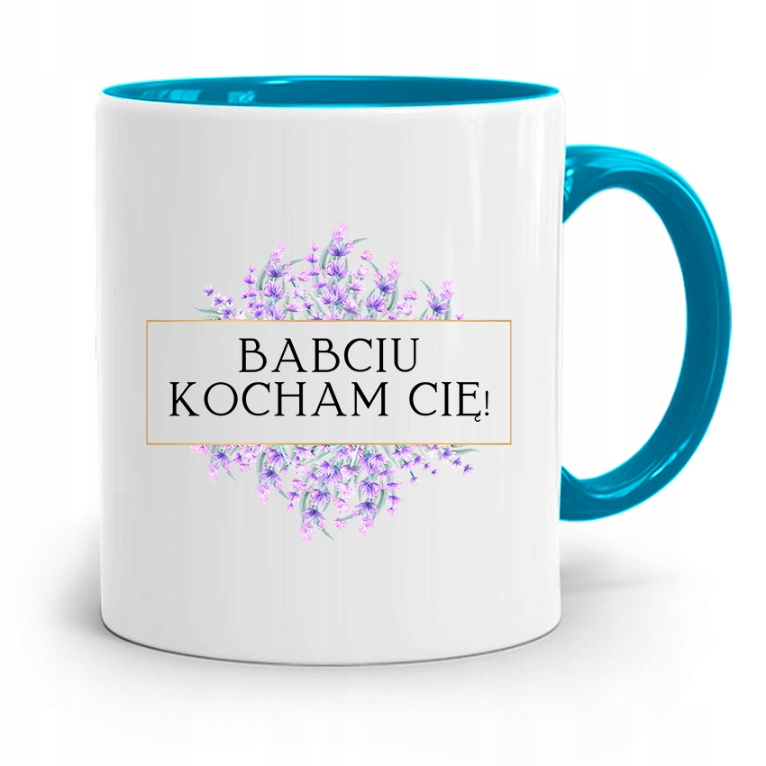 Kubek Błękitny Dzień Babci Kocham Cię Babciu Z Nadrukiem Ze Zdjęciem