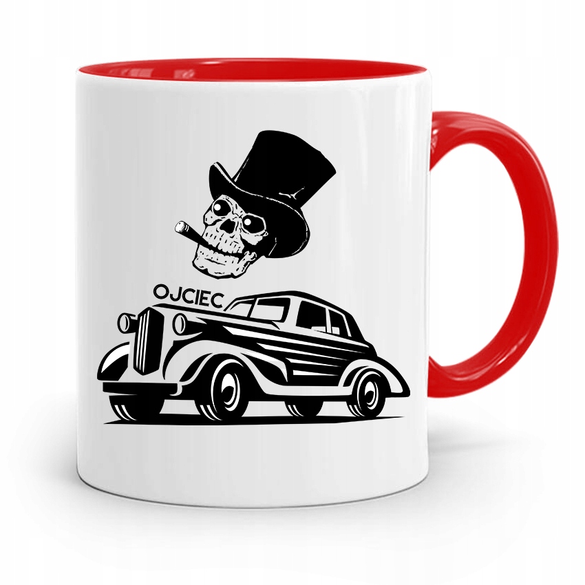 Kubek Czerwony Dla Taty Ojca Ojciec Prezent Z Nadrukiem Ze Zdjęciem