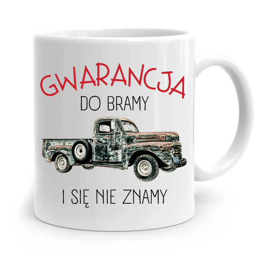 Kubek Prezent Dla Mechanika Gwarancja Do Bramy Z Nadrukiem Ze Zdjęciem