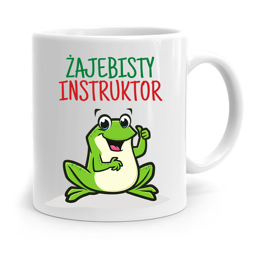Dla Instruktora Kubek Prezent Żajebisty Instruktor Z Nadrukiem Ze Zdjęciem