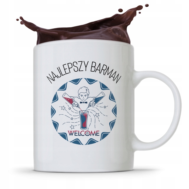 Kubek Prezent Dla Barmana Barmanki Najlepszy Z Nadrukiem Ze Zdjęciem