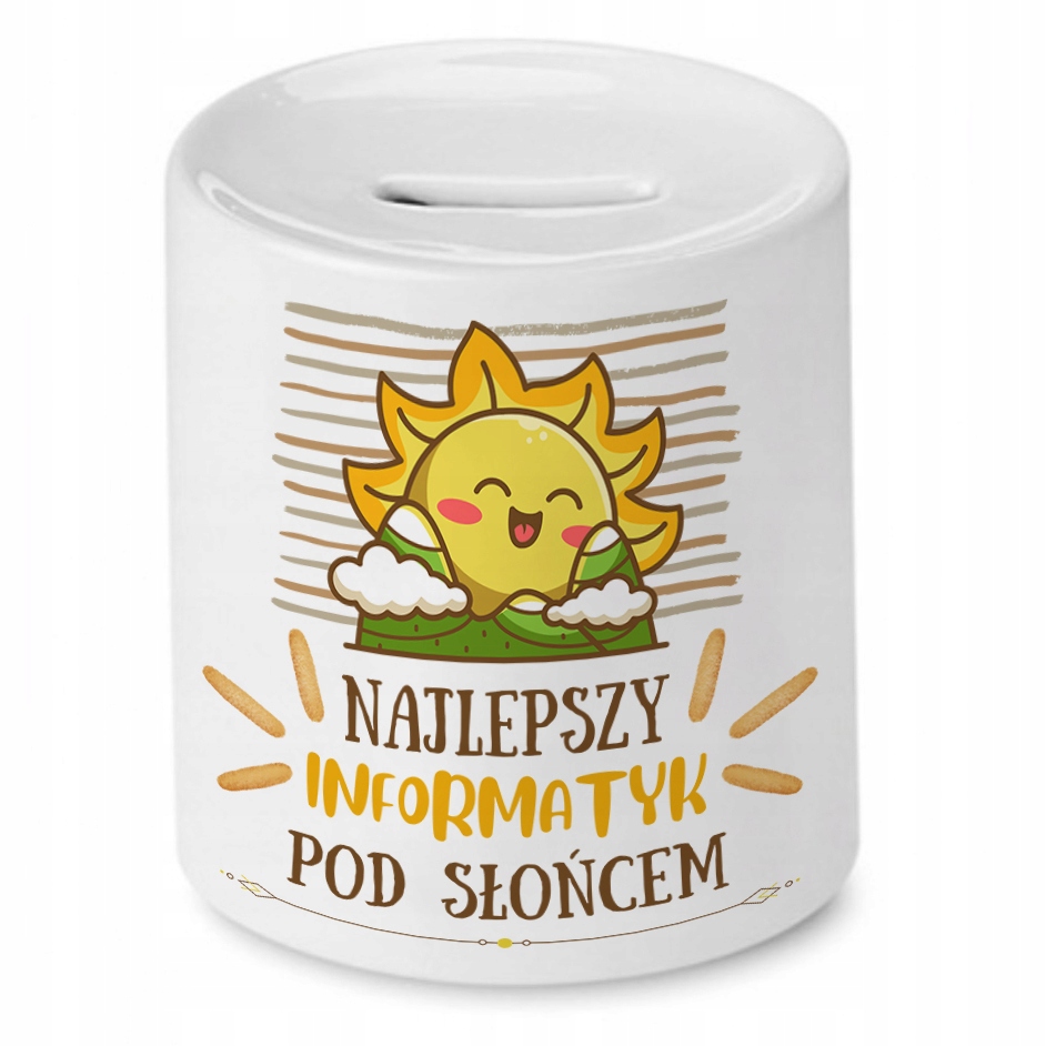 Dla Informatyka Skarbonka Na Urodziny Na Prezent Z Nadrukiem Ze Zdjęciem