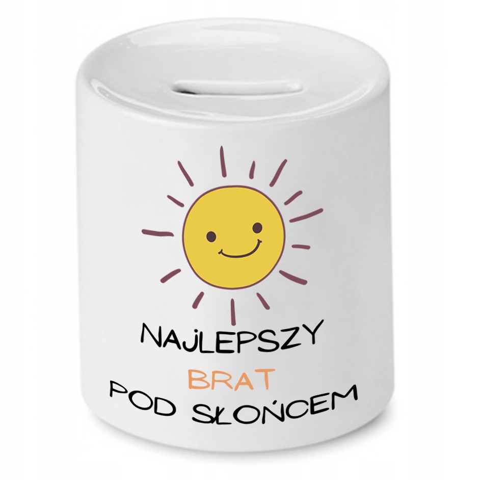 Skarbonka Dla Brata Najlepszy Pod Słońcem Z Nadrukiem Ze Zdjęciem