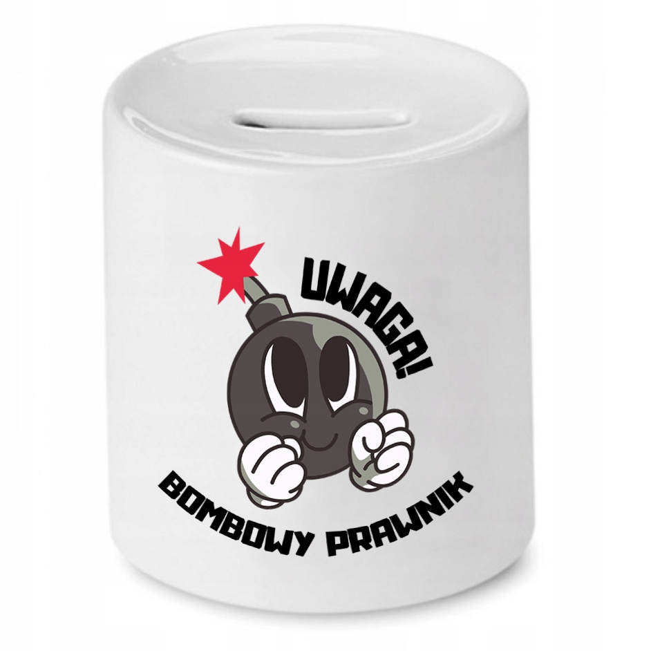 Skarbonka Dla Prawnika Bombowy Prawnik Prezent Z Nadrukiem Ze Zdjęciem