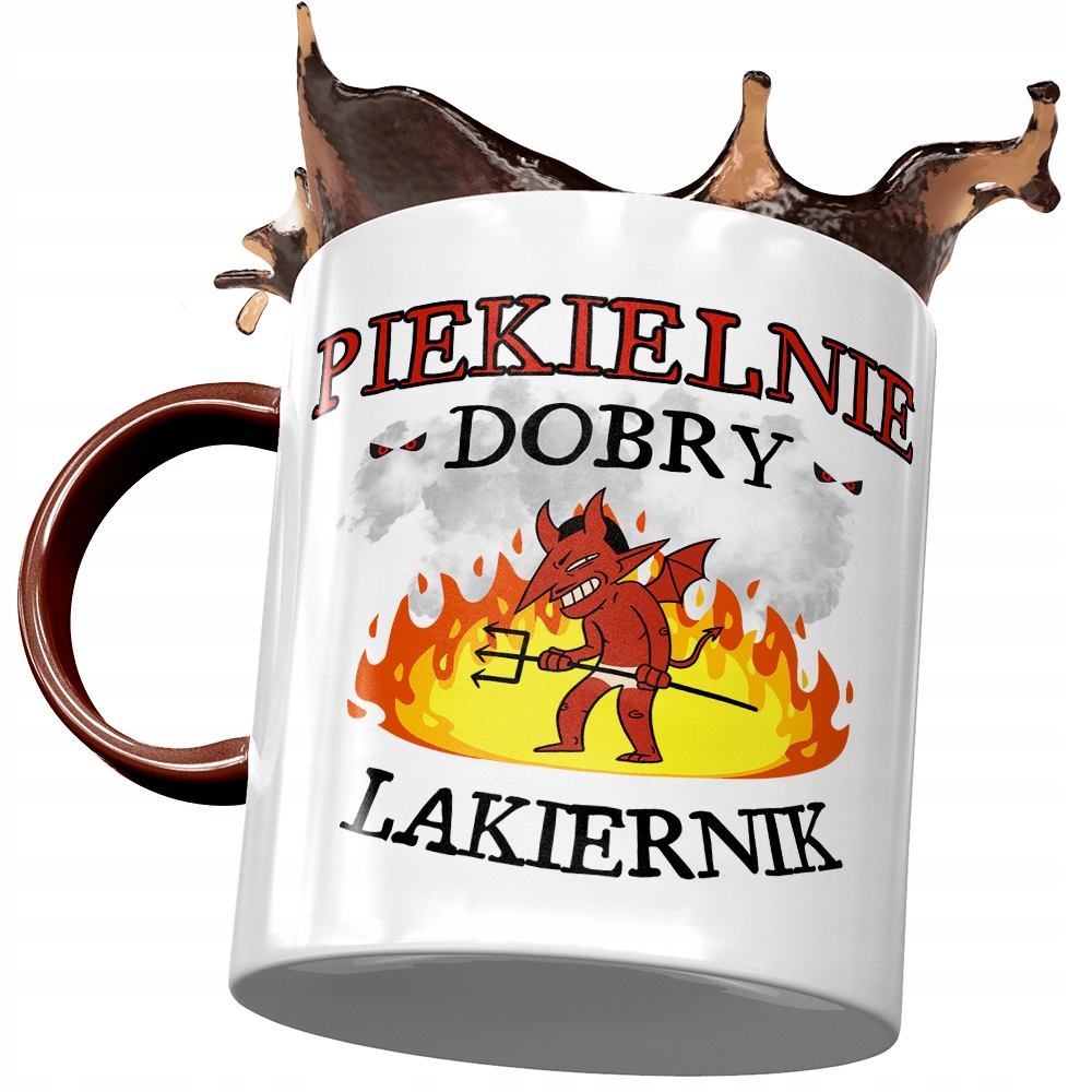 Kubek Bordowy Dla Lakiernika Piekielnie Dobry Z Nadrukiem Ze Zdjęciem