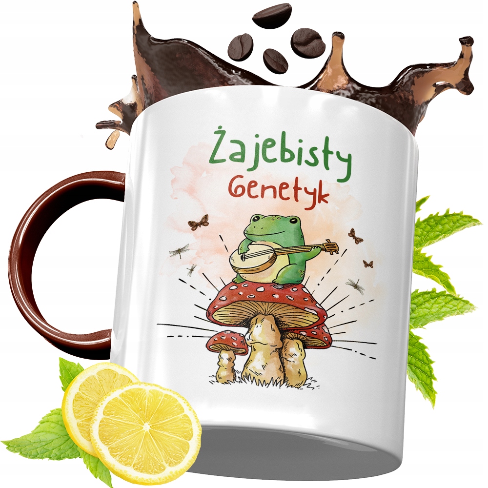 Kubek Pomarańczowy Dla Genetyka Prezent Z Nadrukiem Ze Zdjęciem