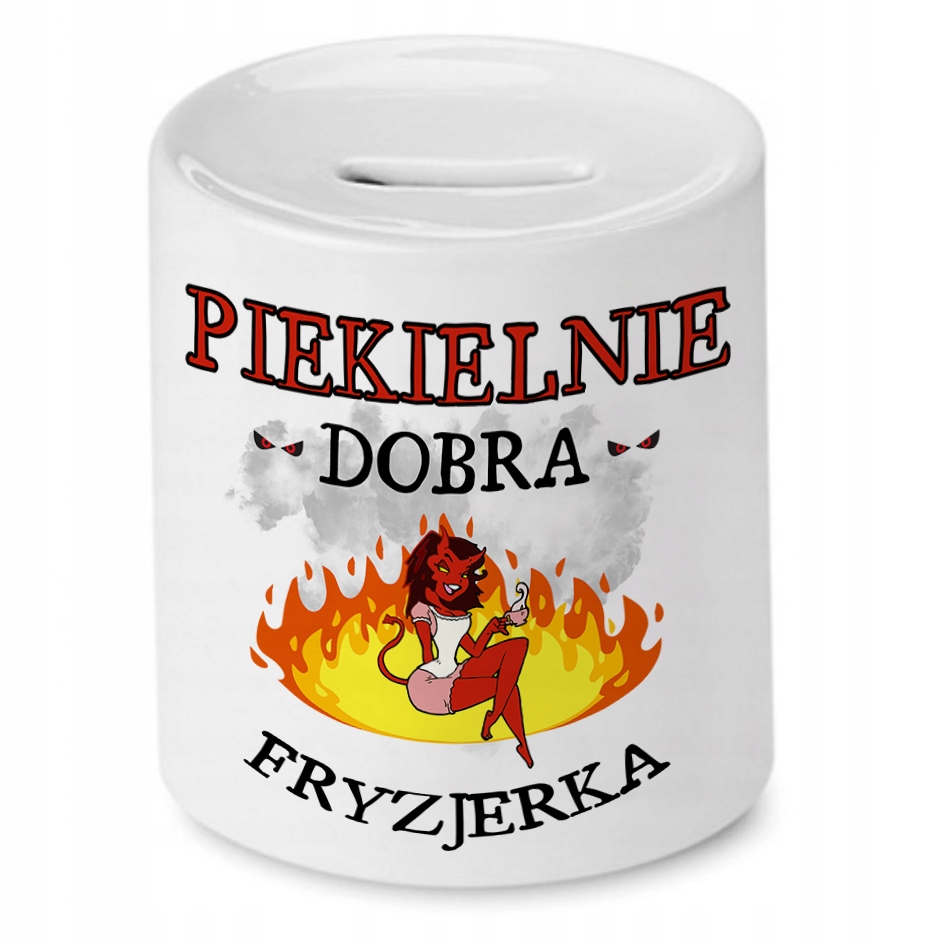 Skarbonka Dla Fryzjerki Idealny Imieniny Prezent Z Nadrukiem Ze Zdjęciem