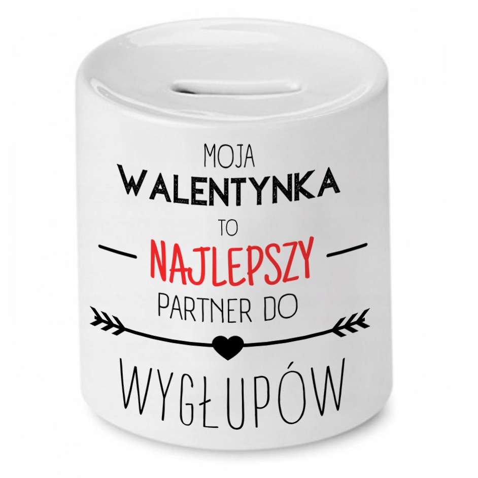 Skarbonka Prezent Walentynki Najlepszy Partner Z Nadrukiem Ze Zdjęciem