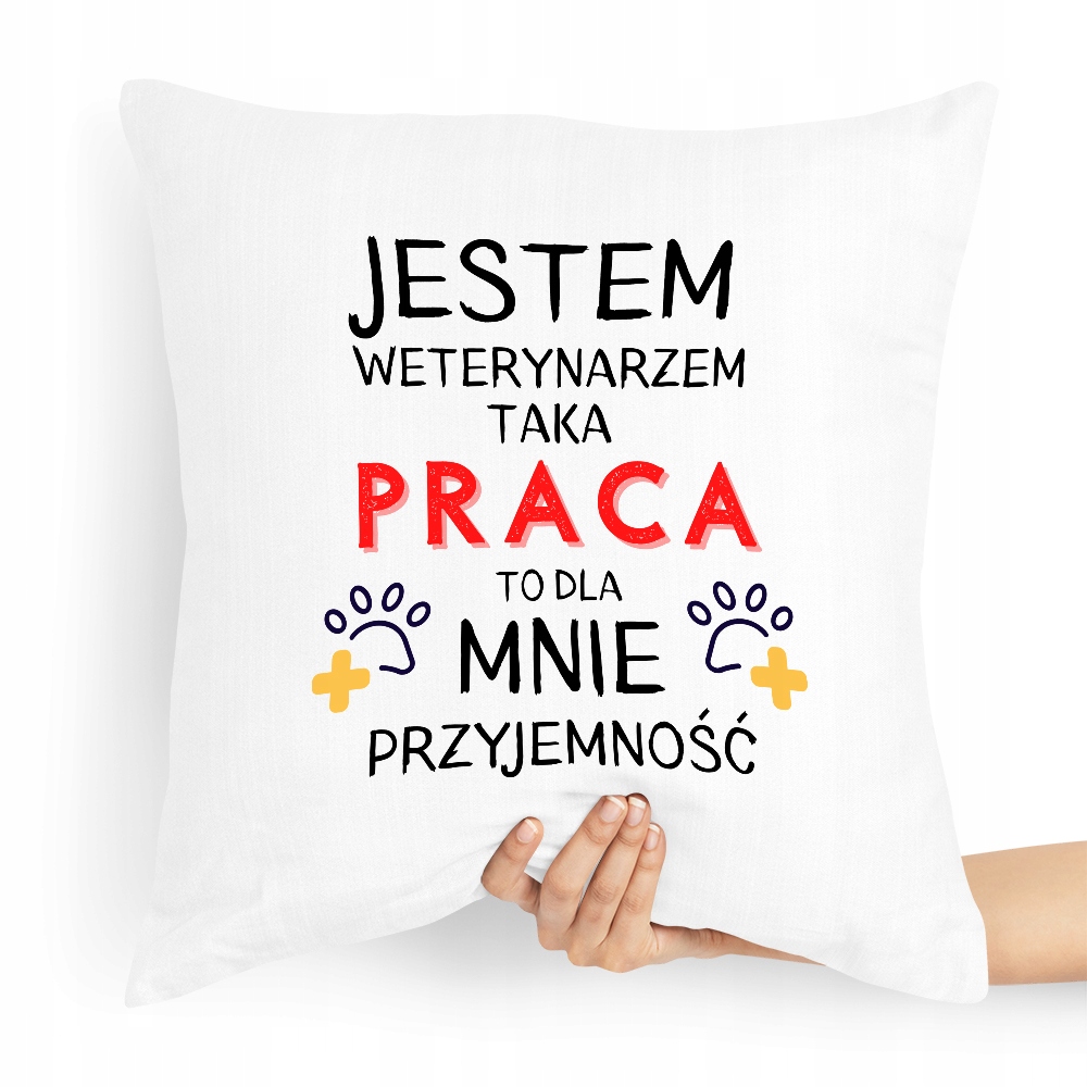 Poduszka Prezent Dla Weterynarza Jestem Z Nadrukiem Ze Zdjęciem