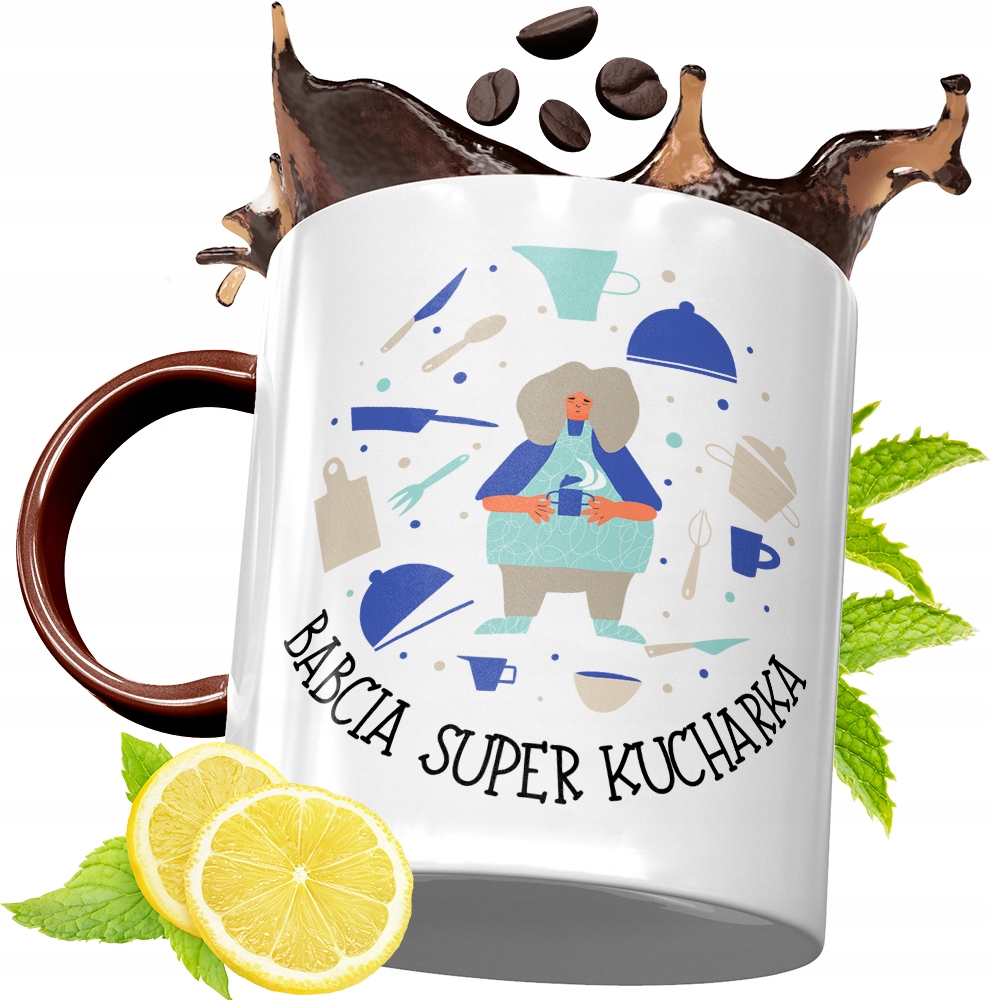 Kubek Bordowy Dla Babci Na Urodziny Prezent Z Nadrukiem Ze Zdjęciem