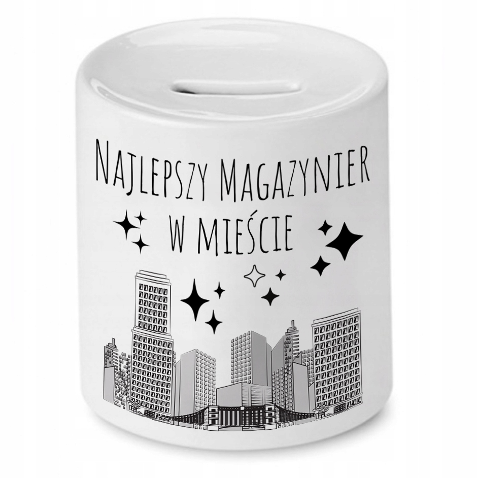 Skarbonka Dla Magazyniera Najlepszy W Mieście Z Nadrukiem Ze Zdjęciem
