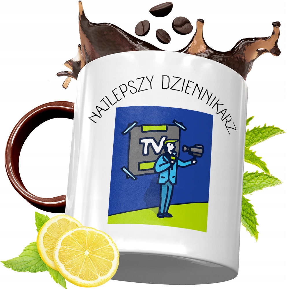 Kubek Bordowy Dla Dziennikarza Na Urodziny Prezent Z Nadrukiem Ze Zdjęciem