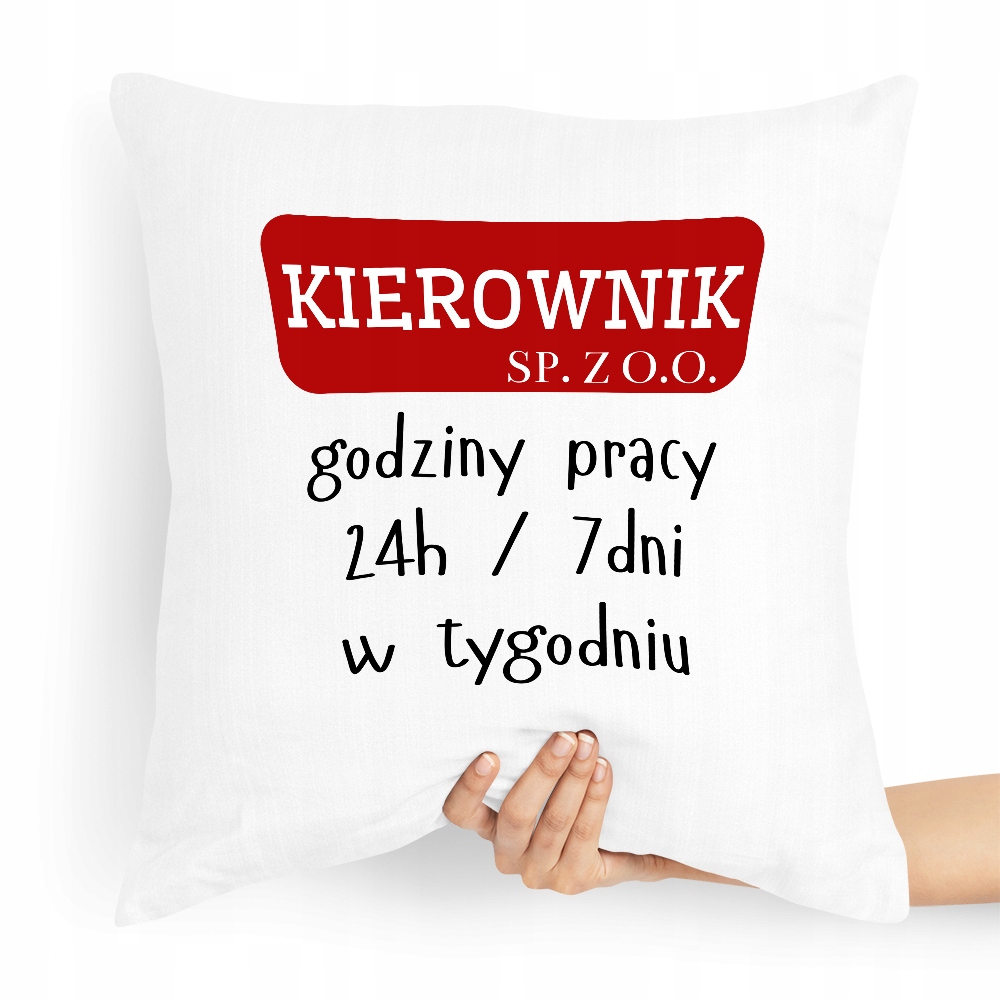 Poduszka Prezent Dla Kierownika Kierownik Sp.z O.o Z Nadrukiem Ze Zdjęciem