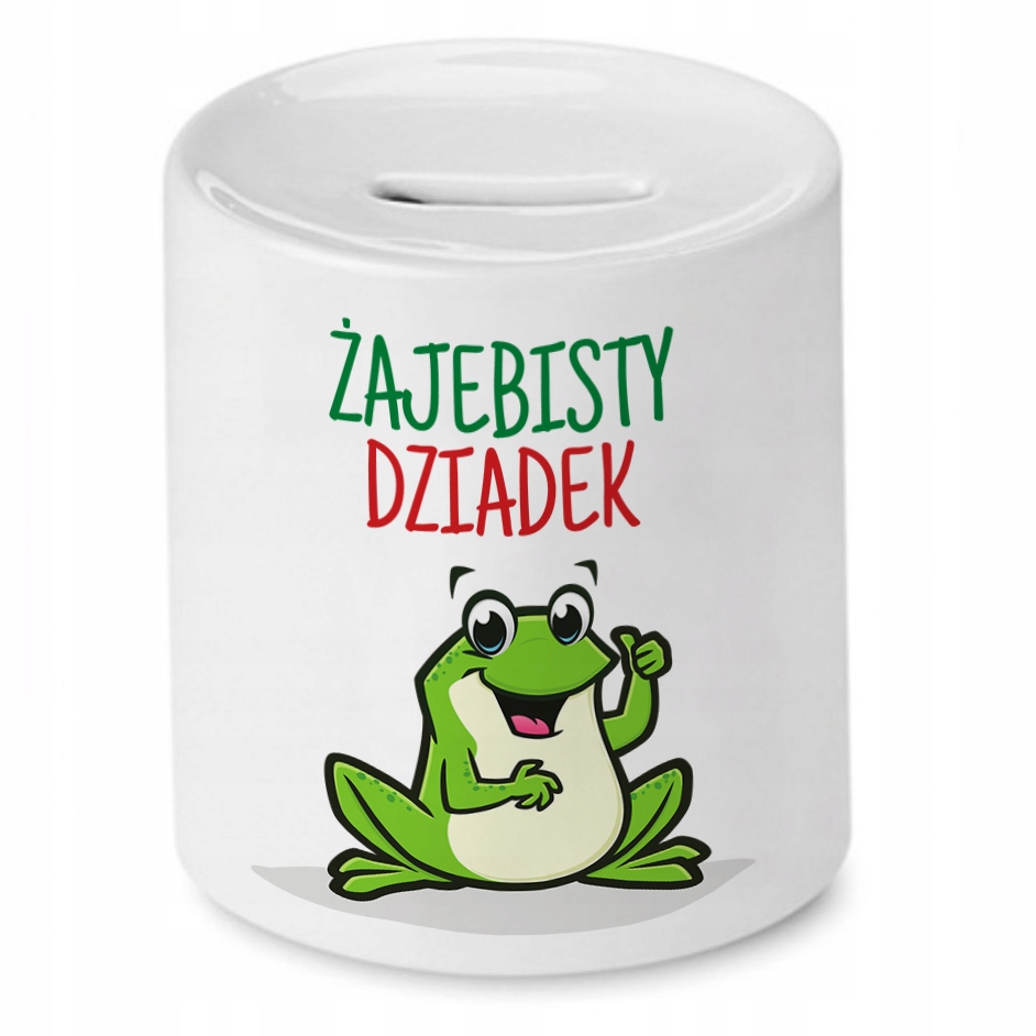 Skarbonka Dzień Dziadka Żajebisty Dziadek Prezent Z Nadrukiem Ze Zdjęciem