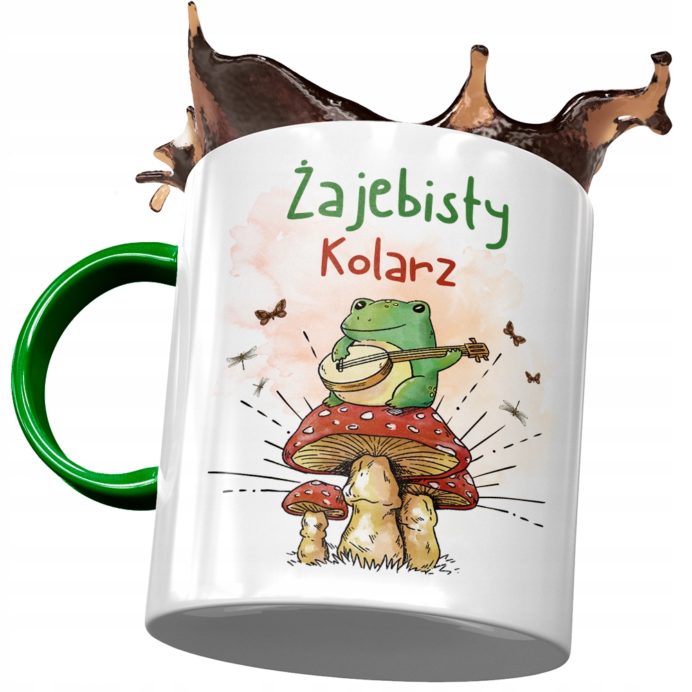 Kubek Zielony Dla Kolarza Żajebisty Kolarz Z Nadrukiem Ze Zdjęciem