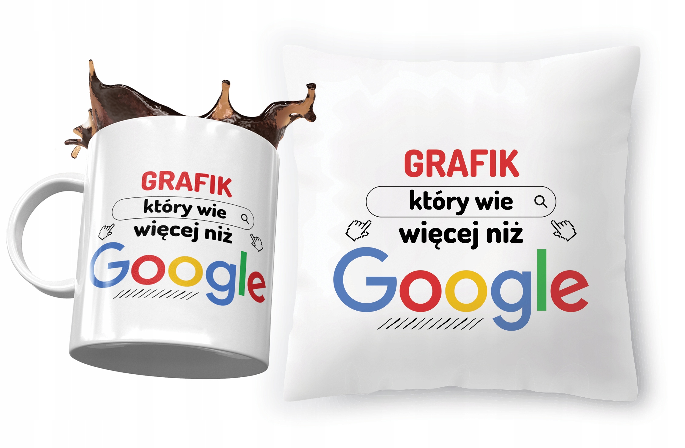 Zestaw Dla Grafika Poduszka + Kubek Na Prezent Z Nadrukiem Ze Zdjęciem