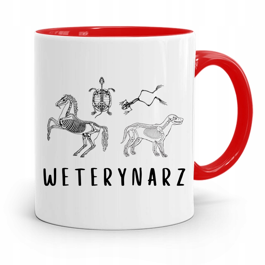 Kubek Czerwony Weterynarza Weterynarz Prezent Z Nadrukiem Ze Zdjęciem