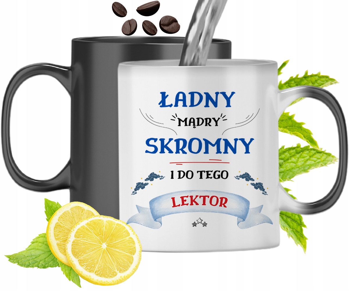 Kubek Magiczny Dla Lektora Zmieniający Kolor Z Nadrukiem Ze Zdjęciem