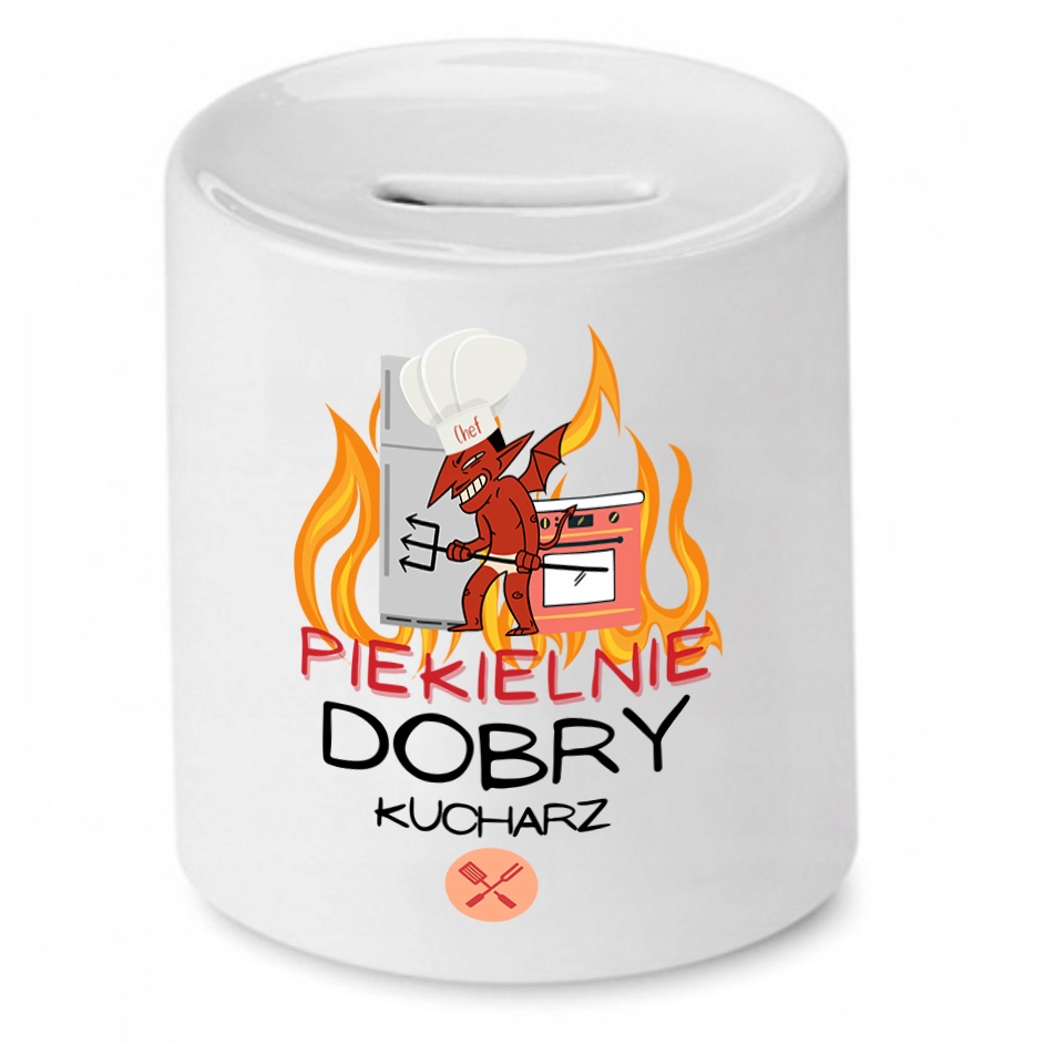 Skarbonka Dla Kucharza Piekielnie Dobry Prezent Z Nadrukiem Ze Zdjęciem