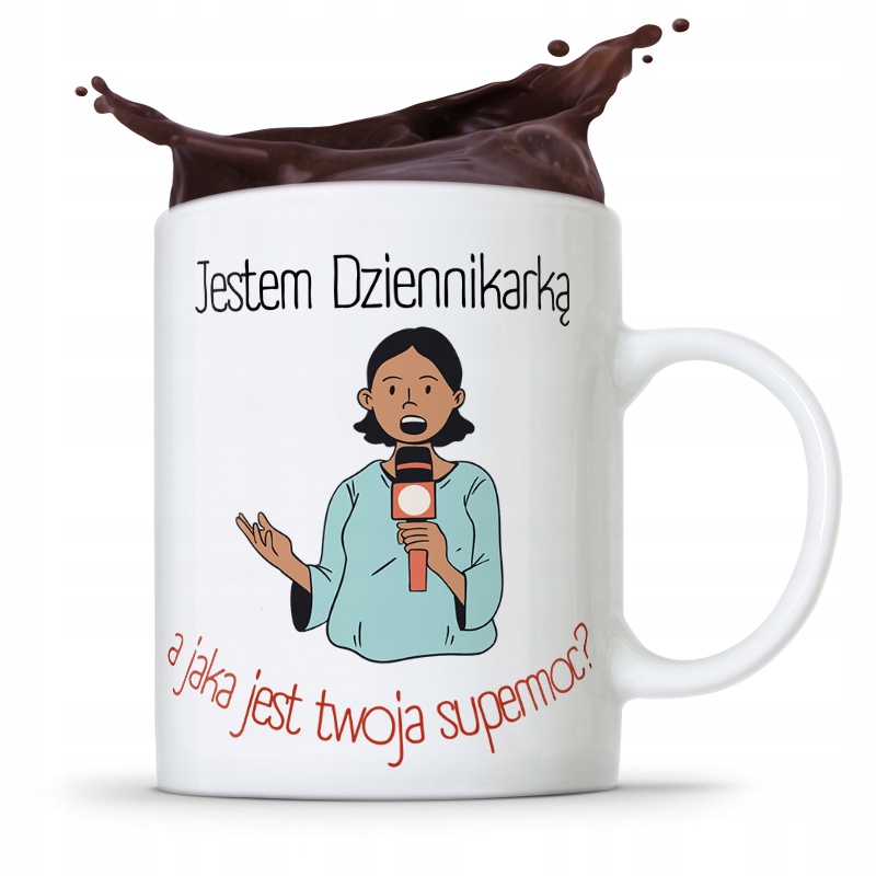 Kubek Dziennikarza Reportera Jestem Dziennikarką Z Nadrukiem Ze Zdjęciem