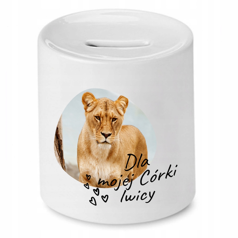 Skarbonka Dla Córki Dla Mojej Córki Lwicy Prezent Z Nadrukiem Ze Zdjęciem