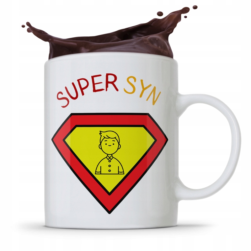 Kubek Prezent Dla Syna Dziecka Super Syn Synek Z Nadrukiem Ze Zdjęciem