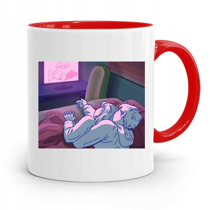 Kubek Czerwony Dla Dziewczyny Couple Z Nadrukiem Ze Zdjęciem