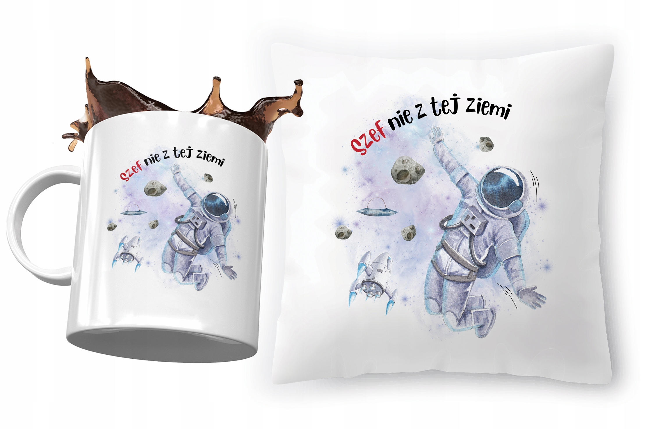 Dla Szefa Zestaw Poduszka + Kubek Na Prezent Z Nadrukiem Ze Zdjęciem