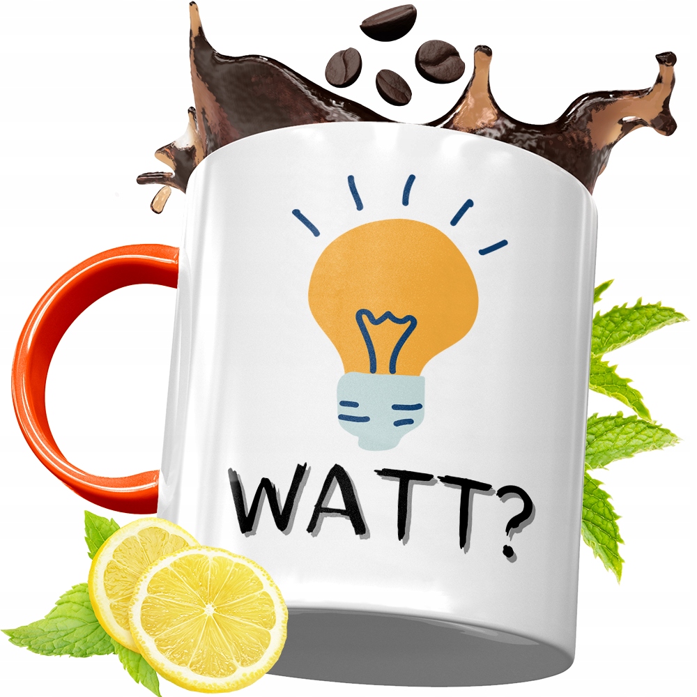 Kubek Pomarańczowy Dla Elektryka Idealny Prezent Z Nadrukiem Ze Zdjęciem