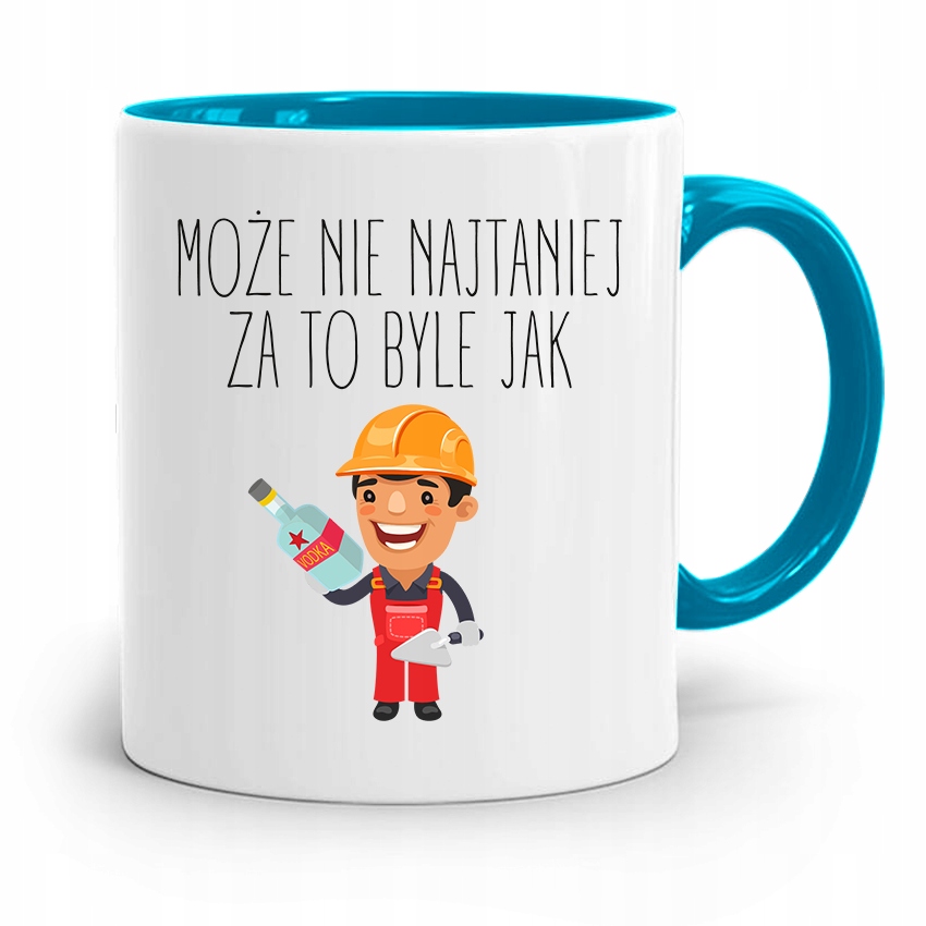 Kubek Błękitny Dla Budowlańca Może Nie Najtaniej Z Nadrukiem Ze Zdjęciem
