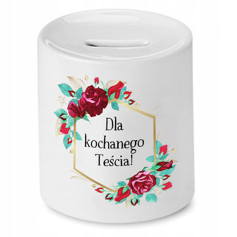 Skarbonka Dla Teścia Dla Kochanego Teścia Prezent Z Nadrukiem Ze Zdjęciem