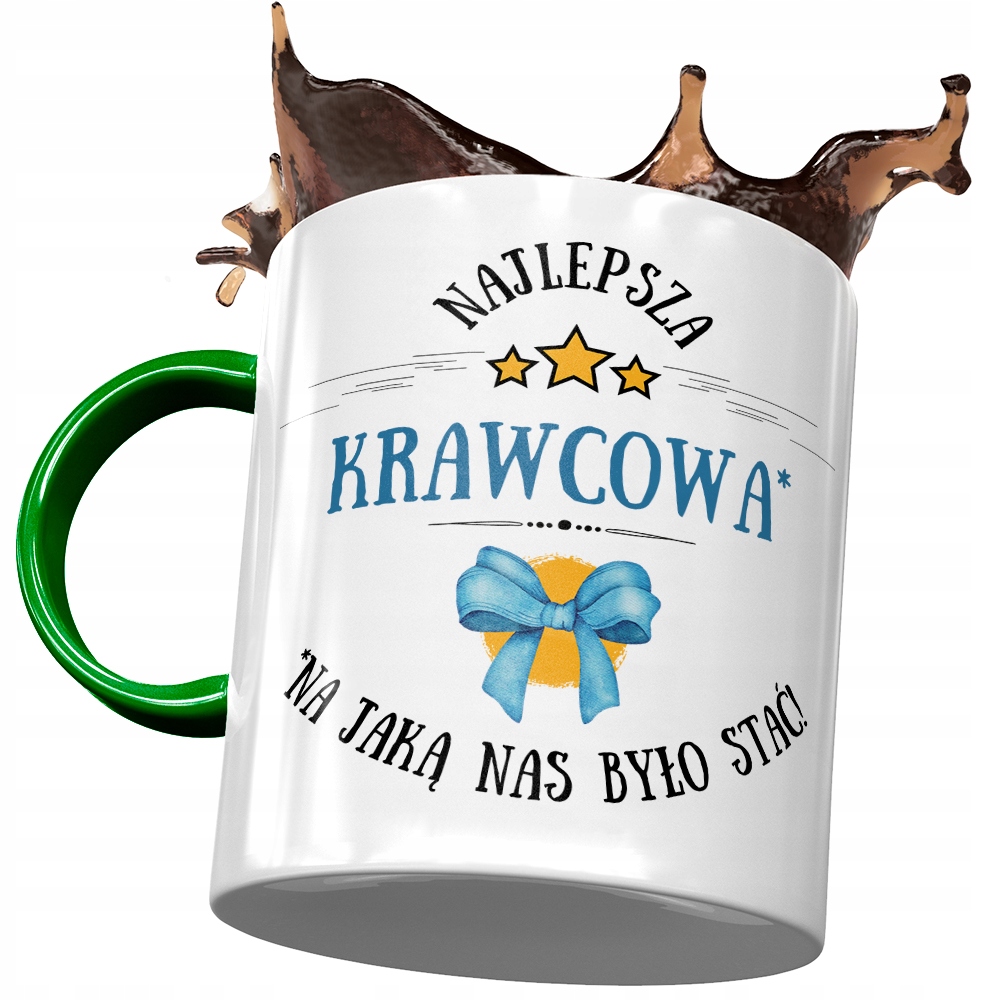 Kubek Zielony Krawcowej Najlepsza Krawcowa Z Nadrukiem Ze Zdjęciem