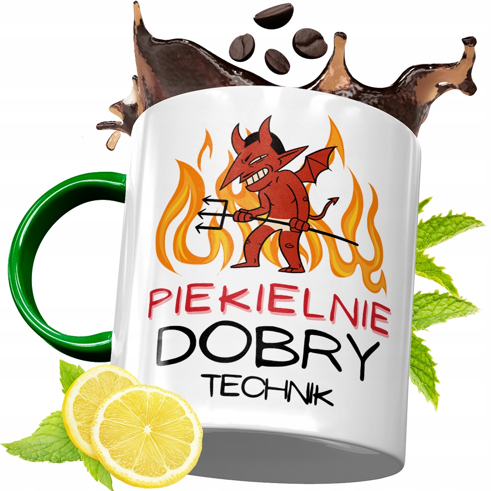 Kubek Zielony Dla Technika Na Urodziny Prezent Z Nadrukiem Ze Zdjęciem