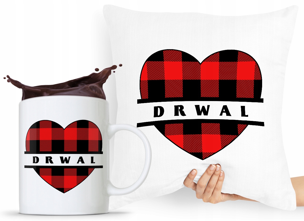 Zestaw Poduszka + Kubek Dla Drwala Prezent Z Nadrukiem Ze Zdjęciem