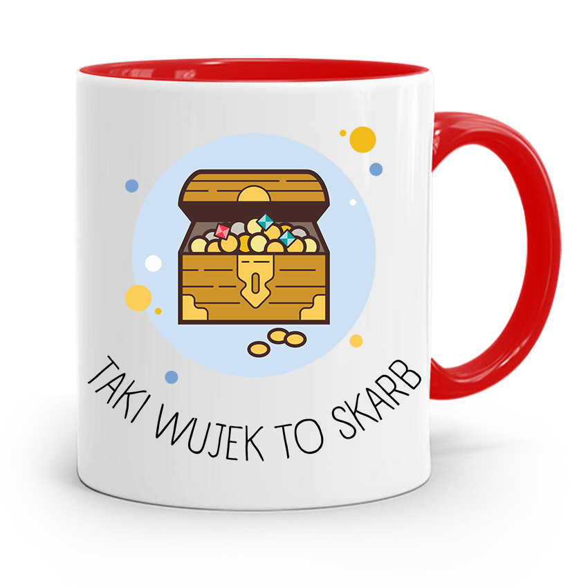 Kubek Czerwony Dla Wujka Taki Wujek To Skarb Z Nadrukiem Ze Zdjęciem