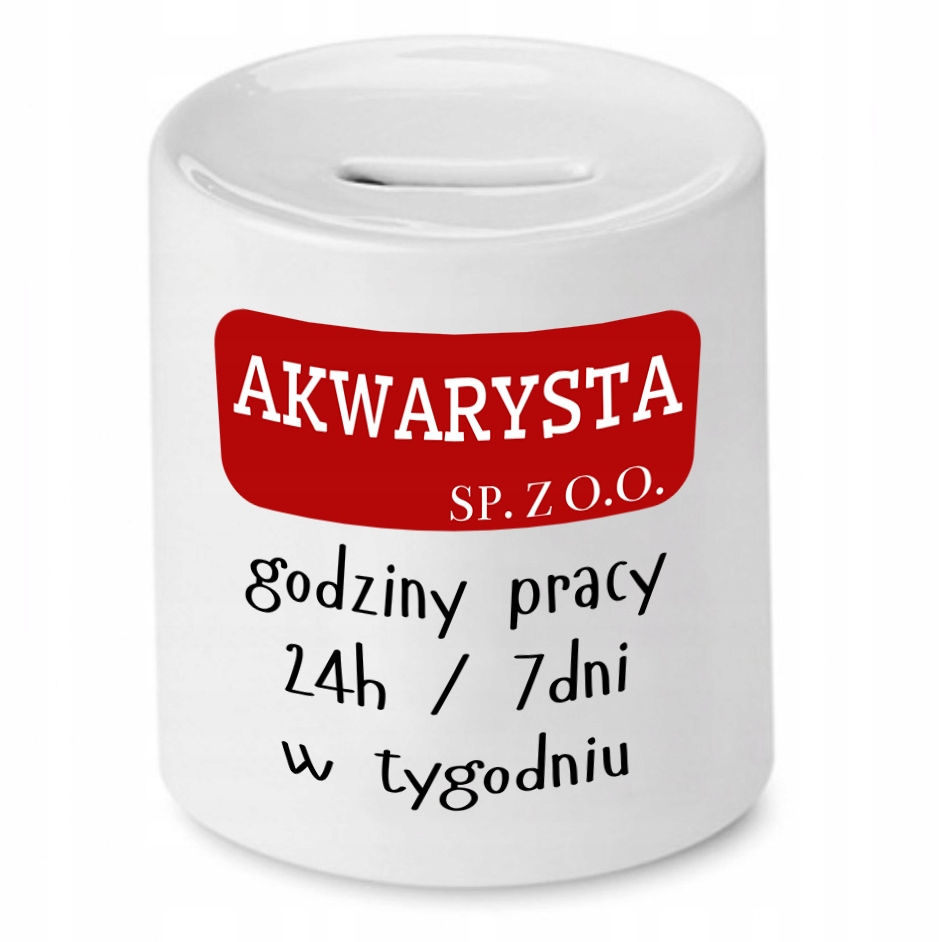 Dla Akwarysty Skarbonka Akwarysta Sp Z.o.o Z Nadrukiem Ze Zdjęciem
