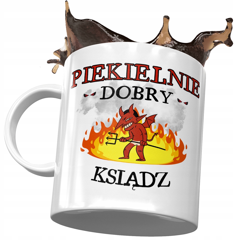 Kubek Dla Księdza Piekielnie Dobry Ksiądz Prezent Z Nadrukiem Ze Zdjęciem