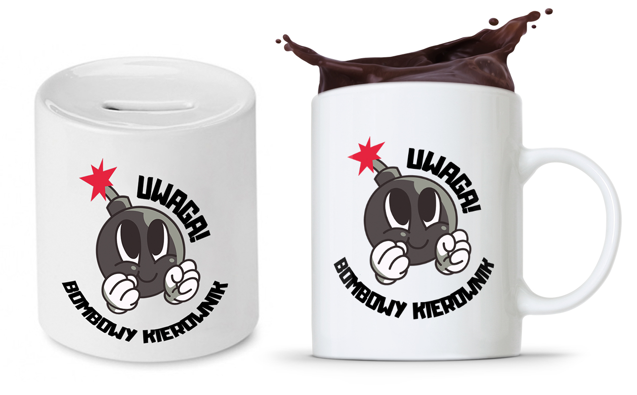 Dla Kierownika Zestaw Kubek + Skarbonka Prezent Z Nadrukiem Ze Zdjęciem