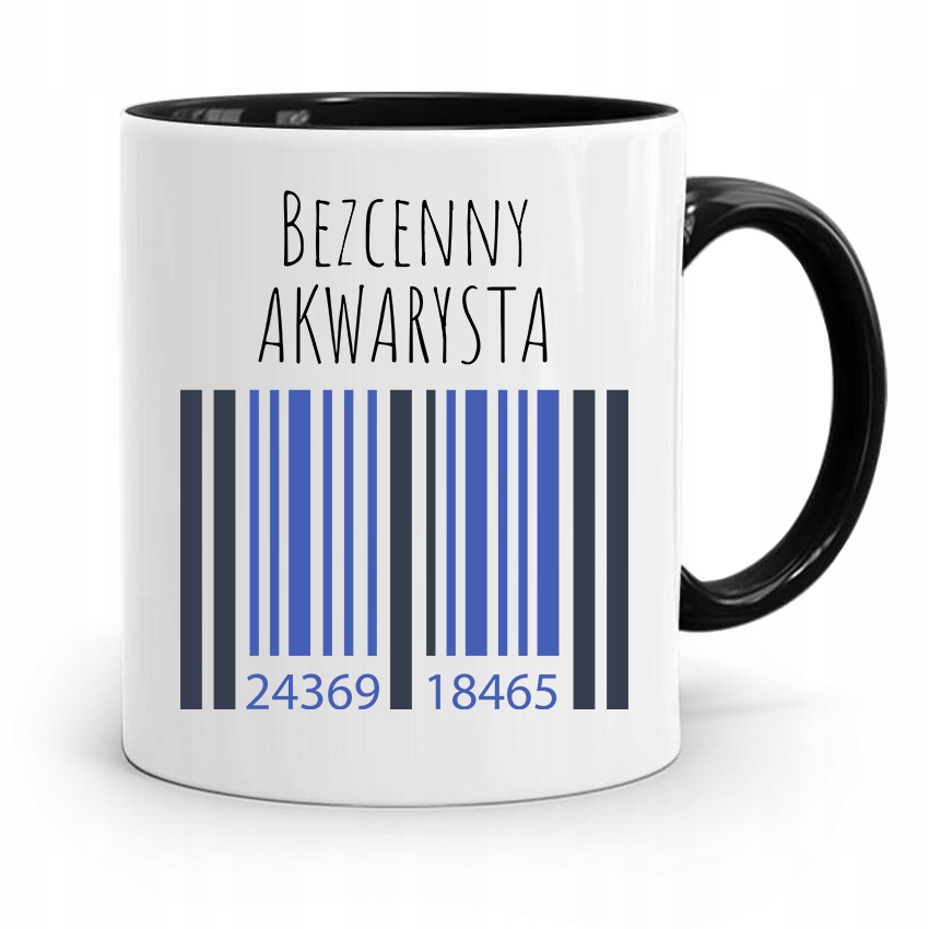 Dla Akwarysty Kubek Czarny Na Prezent Na Urodziny Z Nadrukiem Ze Zdjęciem