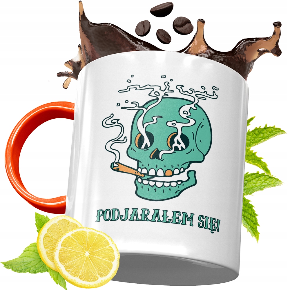 Kubek Pomarańczowy Dla Palacza Prezent Z Nadrukiem Ze Zdjęciem