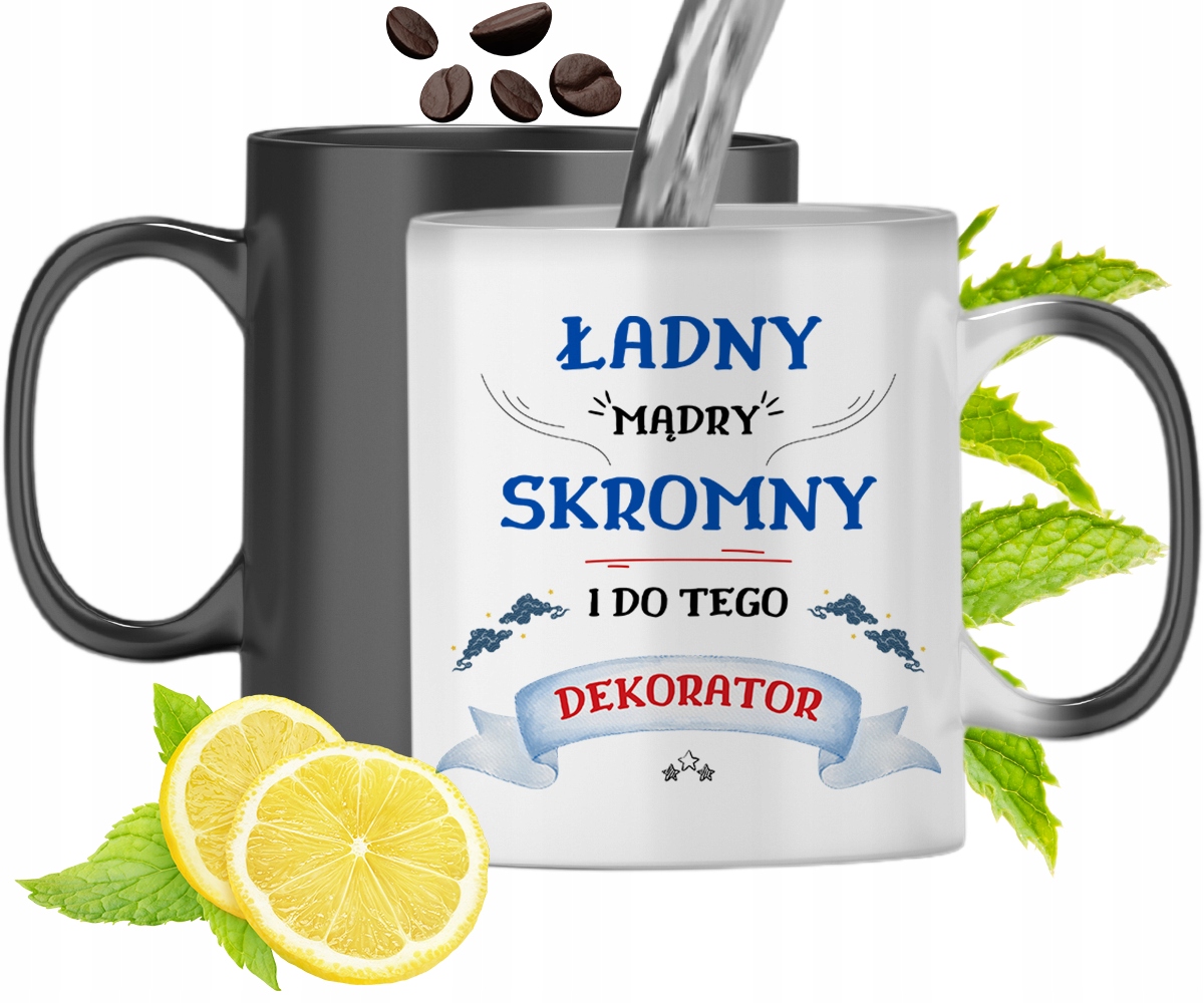 Kubek Magiczny Dla Dekoratora Zmieniający Kolor Z Nadrukiem Ze Zdjęciem