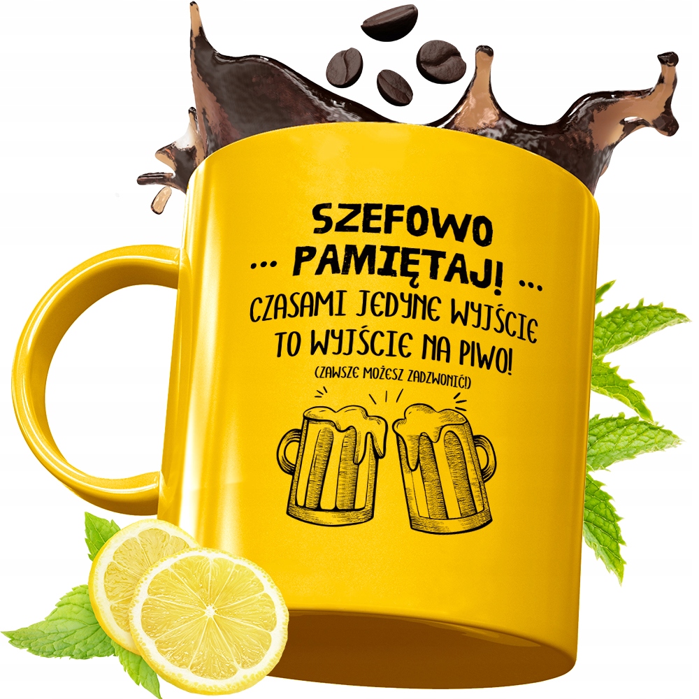 Złoty Kubek Premium Dla Szefowej Prezent Z Nadrukiem Ze Zdjęciem