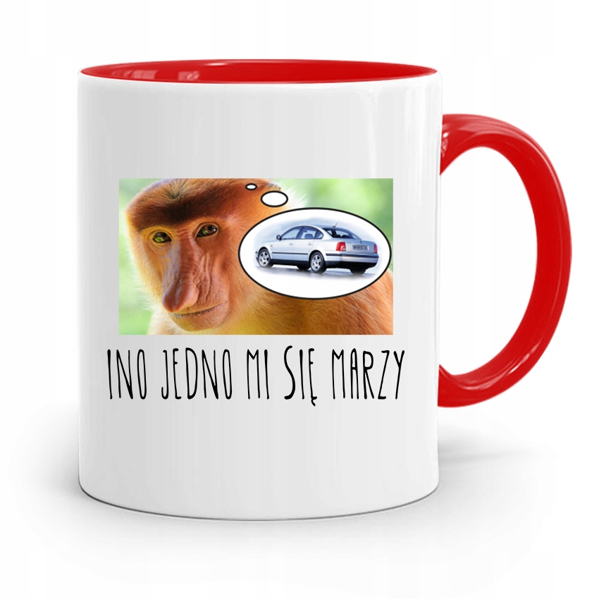 Kubek Czerwony Nosacz Janusz Jedno Mi Sie Marzy Z Nadrukiem Ze Zdjęciem