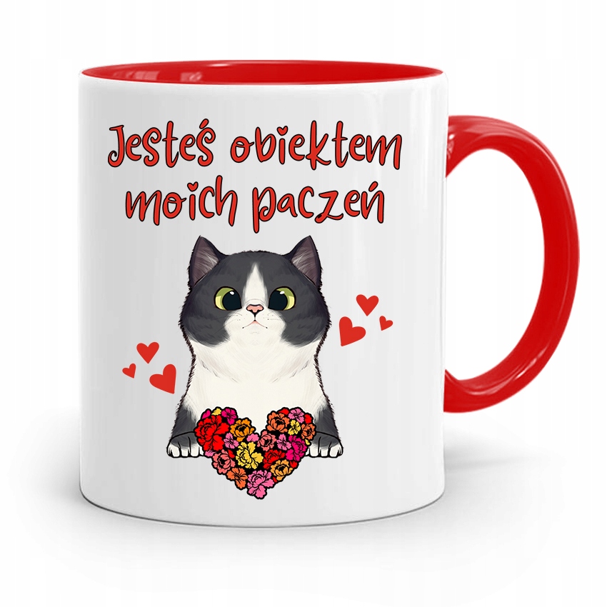 Kubek Czerwony Walentynki Jesteś Obiektem Paczeń Z Nadrukiem Ze Zdjęciem