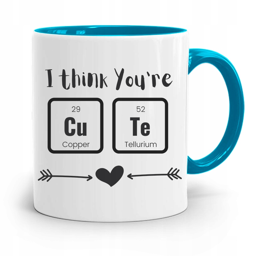 Kubek Błękitny Na Walentynki You're Cute Z Nadrukiem Ze Zdjęciem