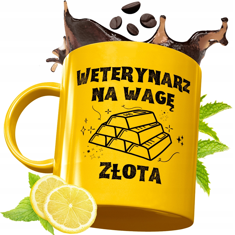 Złoty Kubek Premium Dla Weterynarza Prezent Z Nadrukiem Ze Zdjęciem