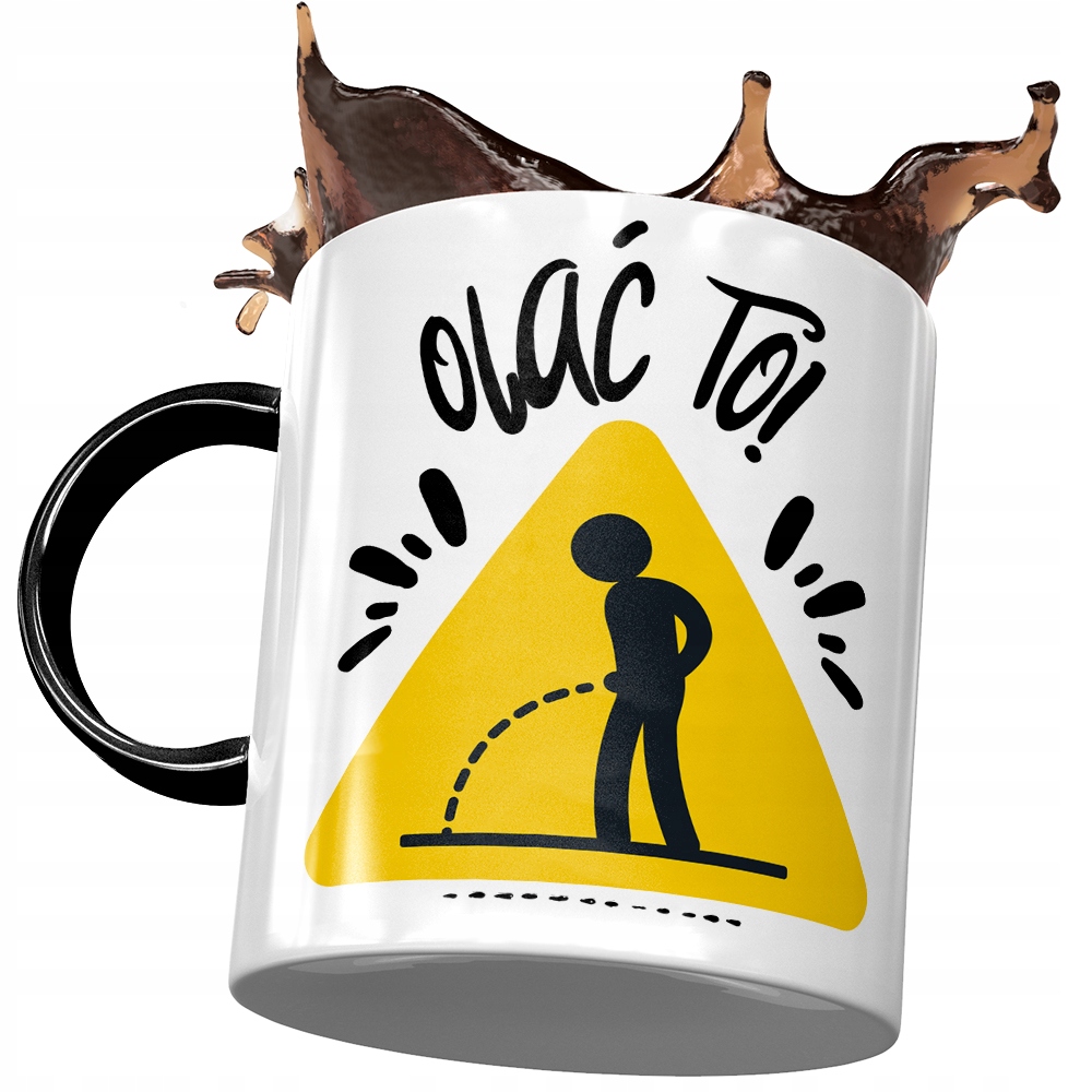 Kubek Czarny Śmieszny Olać To Prezent Z Nadrukiem Ze Zdjęciem