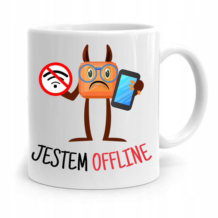 Kubek Informatyka Programisty Jestem Offline Z Nadrukiem Ze Zdjęciem