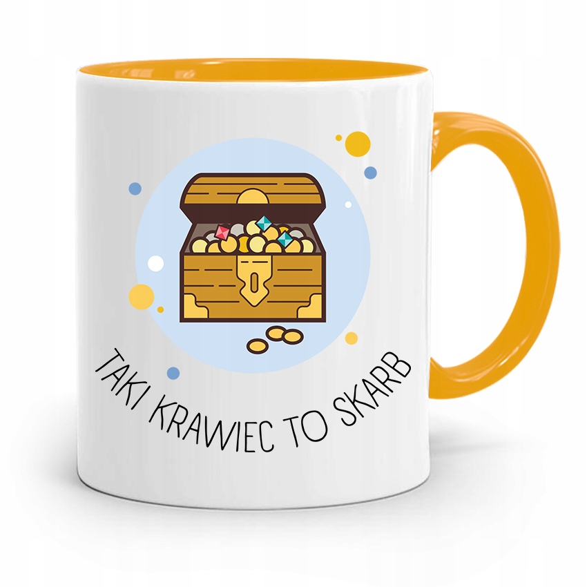 Kubek Żółty Dla Krawca Taki Krawiec To Skarb Z Nadrukiem Ze Zdjęciem